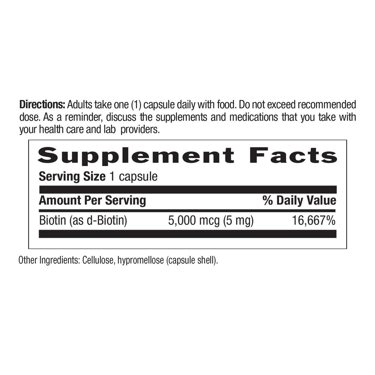 Country Life Hochdosiertes Biotin Vegan Kapseln 5 mg, 60 Stück