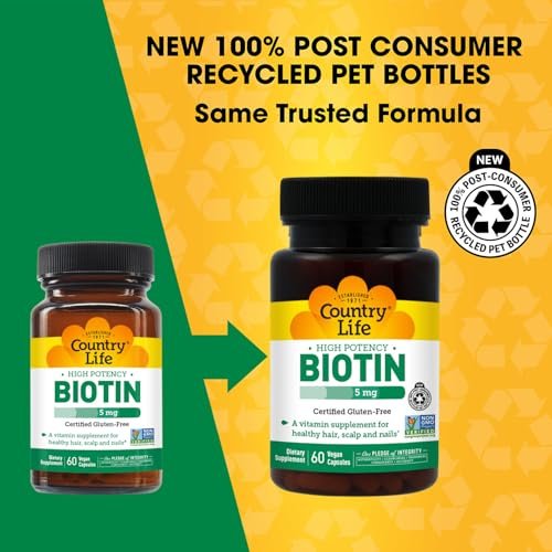 Country Life Hochdosiertes Biotin Vegan Kapseln 5 mg, 60 Stück