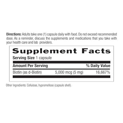 Country Life Hochdosiertes Biotin Vegan Kapseln 5 mg, 60 Stück
