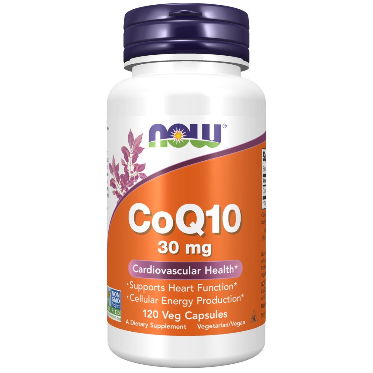 NOW Foods CoQ10 30 mg, pharmazeutische Qualität, all-trans Form, fermentiert, 120 vegane Kapseln