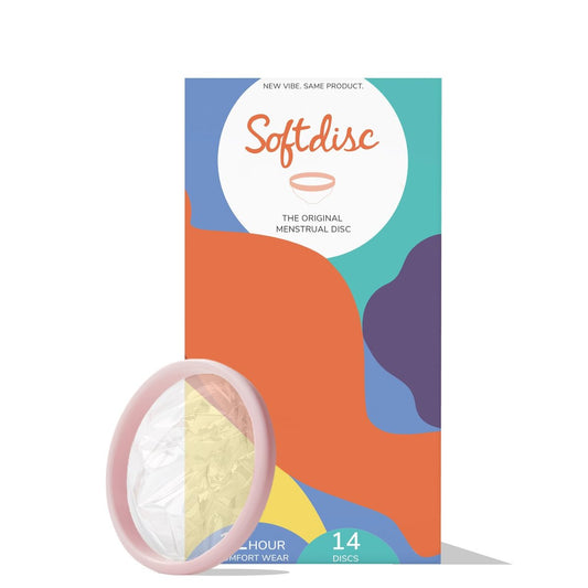 Softdisc Menstrual Discs | Einweg-Periode-Discs | Alternative zu Tampons, Binden und Menstruationstassen | Kapazität von 3 Super-Tampons | 14 Stück