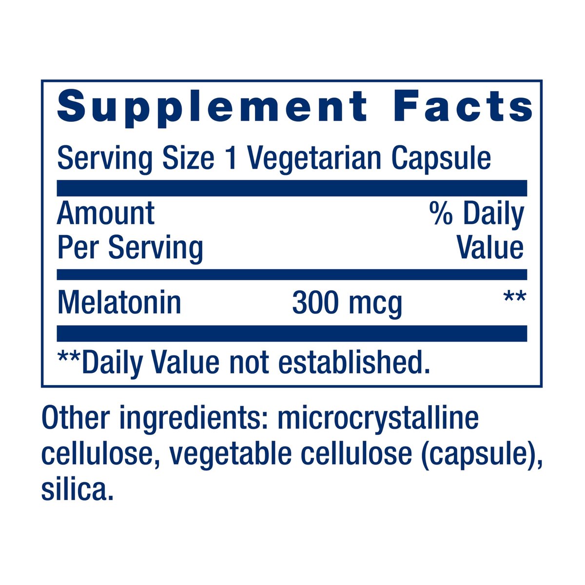 Life Extension Melatonin 300 mcg – Sanfte Schlafunterstützung, Gesunder zirkadianer Rhythmus, Zelluläre Abwehr, Glutenfrei, Nicht-GVO, Vegetarisch, 100 Kapseln