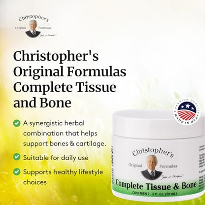 Christopher's Original Formulas Complete Tissue & Bone Ointment, Kräutermischung für Haut & Bindegewebe, 60-g-Glas