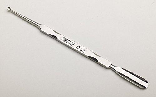 MEHAZ 022 9mm Nagelhautschieber & Kürette 5 ½ Zoll Edelstahl Nagelhautentferner & Reiniger (Modell: MC0022)