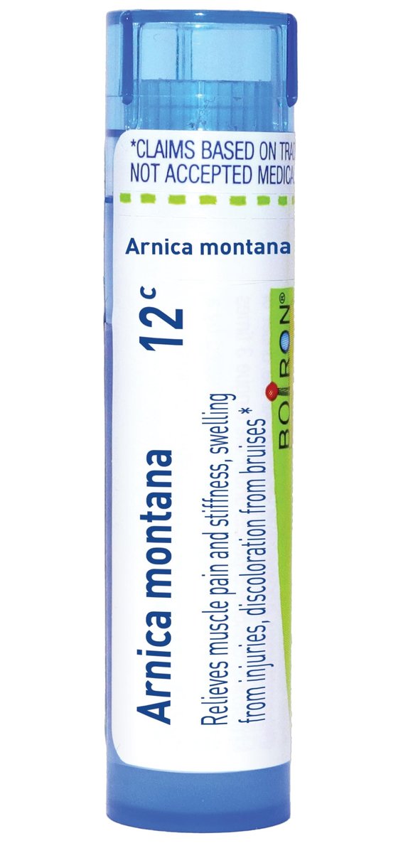 Boiron Arnica Montana 12C – Homöopathisches Mittel gegen Muskel- und Gelenkschmerzen, Prellungen, Blutergüsse – 80 Kügelchen (Packung mit 1)