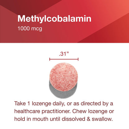 PROTOCOL FOR LIFE BALANCE Methyl B12 1.000 mcg – Vitamin B12 für Homocystein-Stoffwechsel – Unterstützt Gehirngesundheit & Nervensystem – Koscher, Halal & Vegan – 100 Lutschtabletten