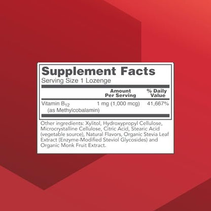 PROTOCOL FOR LIFE BALANCE Methyl B12 1.000 mcg – Vitamin B12 für Homocystein-Stoffwechsel – Unterstützt Gehirngesundheit & Nervensystem – Koscher, Halal & Vegan – 100 Lutschtabletten