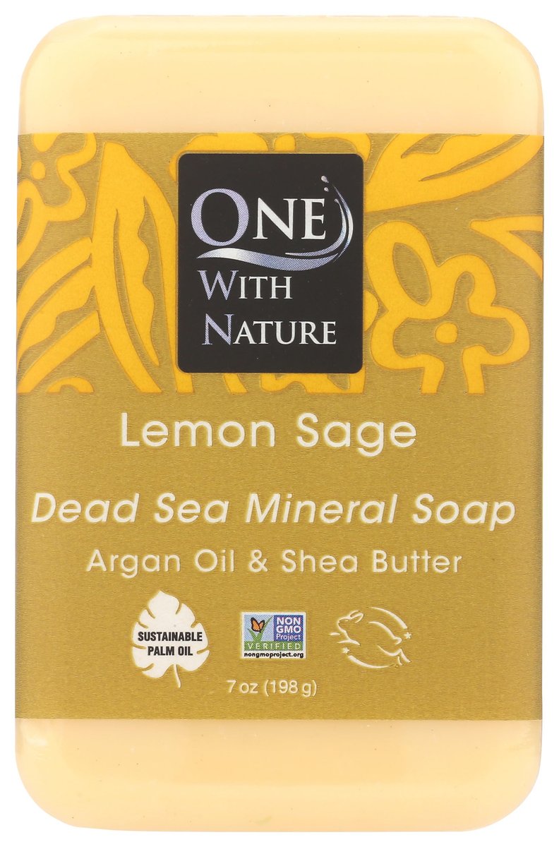One With Nature Lemon Sage Seifenstück, 198 g – Natürliche Pflege mit ätherischen Ölen