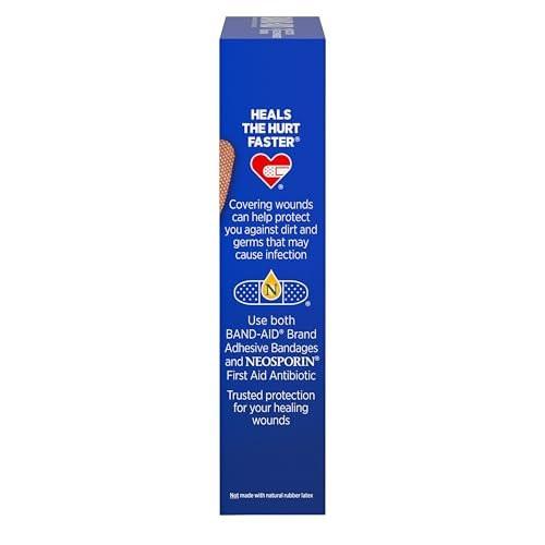 BAND-AID Tough Strips Pflaster – Extra Large, 10 Stück, strapazierfähige Stoffpflaster für zuverlässigen Schutz und Komfort bei Schnitt- und Schürfwunden
