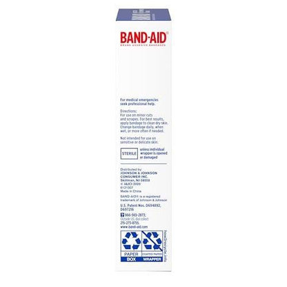 BAND-AID Tough Strips Pflaster – Extra Large, 10 Stück, strapazierfähige Stoffpflaster für zuverlässigen Schutz und Komfort bei Schnitt- und Schürfwunden