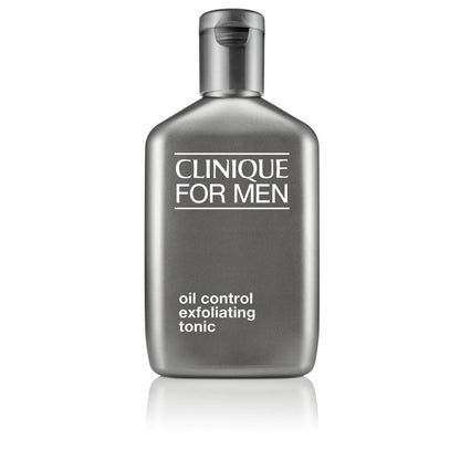 Clinique For Men Oil Control Exfoliating Tonic – Peeling-Toner mit Salicylsäure für ölige Haut und alle Hauttypen, entfernt überschüssiges Öl, befreit verstopfte Poren und bereitet auf die Rasur vor, 200 ml
