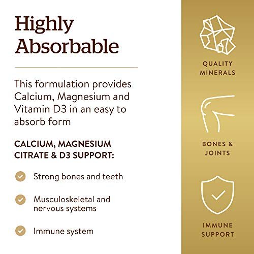 Solgar Calcium Magnesium mit Vitamin D3, 300 Tabletten – Fördert gesunde Knochen, unterstützt Nerven- und Muskelfunktion – Hoch absorbierbare Form – Non-GMO und glutenfrei – 60 Portionen