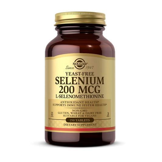 Solgar Hefefreies Selen 200 mcg, 250 Tabletten - Unterstützt Antioxidantien & Immunsystem - Nicht-GVO, Vegan, Glutenfrei, Laktosefrei, Koscher - 250 Portionen