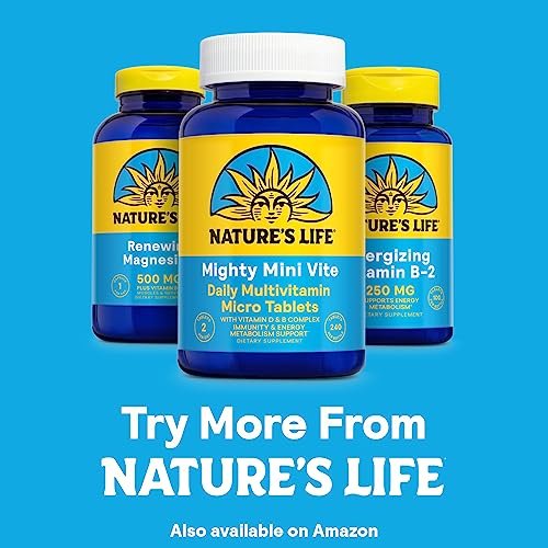 Nature's Life Renewing Magnesium 500 mg mit Vitamin B-6 – Unterstützung für Muskeln und Nerven – Laborgeprüft (180 Portionen, 180 VegCaps)