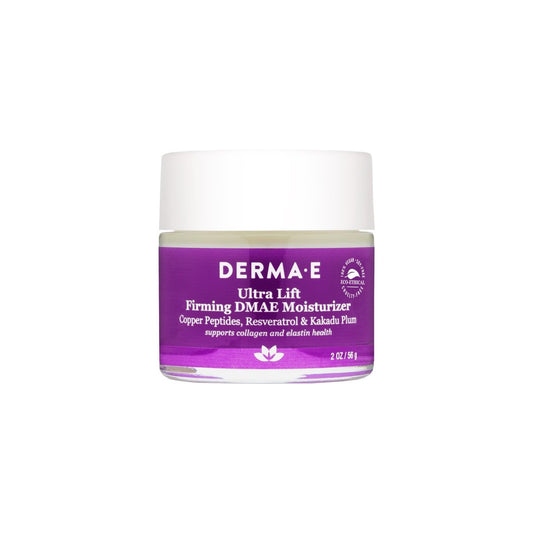 Derma E Festigende DMAE Feuchtigkeitscreme – Kupferpeptide, Resveratrol & Kakadupflaume – Unterstützt Kollagen- und Elastinhaut – Vegane Gesichtspflege, 60 ml