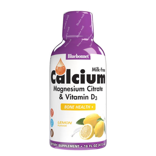Bluebonnet Nutrition Flüssiges Calciumcitrat Magnesiumcitrat mit Vitamin D3 – 473 ml Zitronengeschmack, glutenfrei, sojafrei, milchfrei, koscher, 32 Portionen