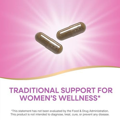 Nature's Way Rotklee Blütenkraut – Traditionelle Unterstützung für die Frauengesundheit*, 800 mg pro 2-Kapsel-Portion, Non-GMO Project Verified, 100 vegane Kapseln