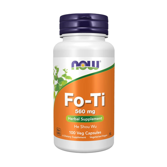 NOW Foods Fo-Ti (Polygonum multiflorum) 560 mg, Ho Shou Wu, Kräuterergänzung, 100 vegane Kapseln