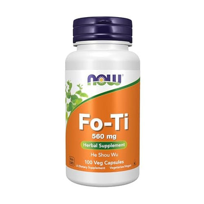 NOW Foods Fo-Ti (Polygonum multiflorum) 560 mg, Ho Shou Wu, Kräuterergänzung, 100 vegane Kapseln