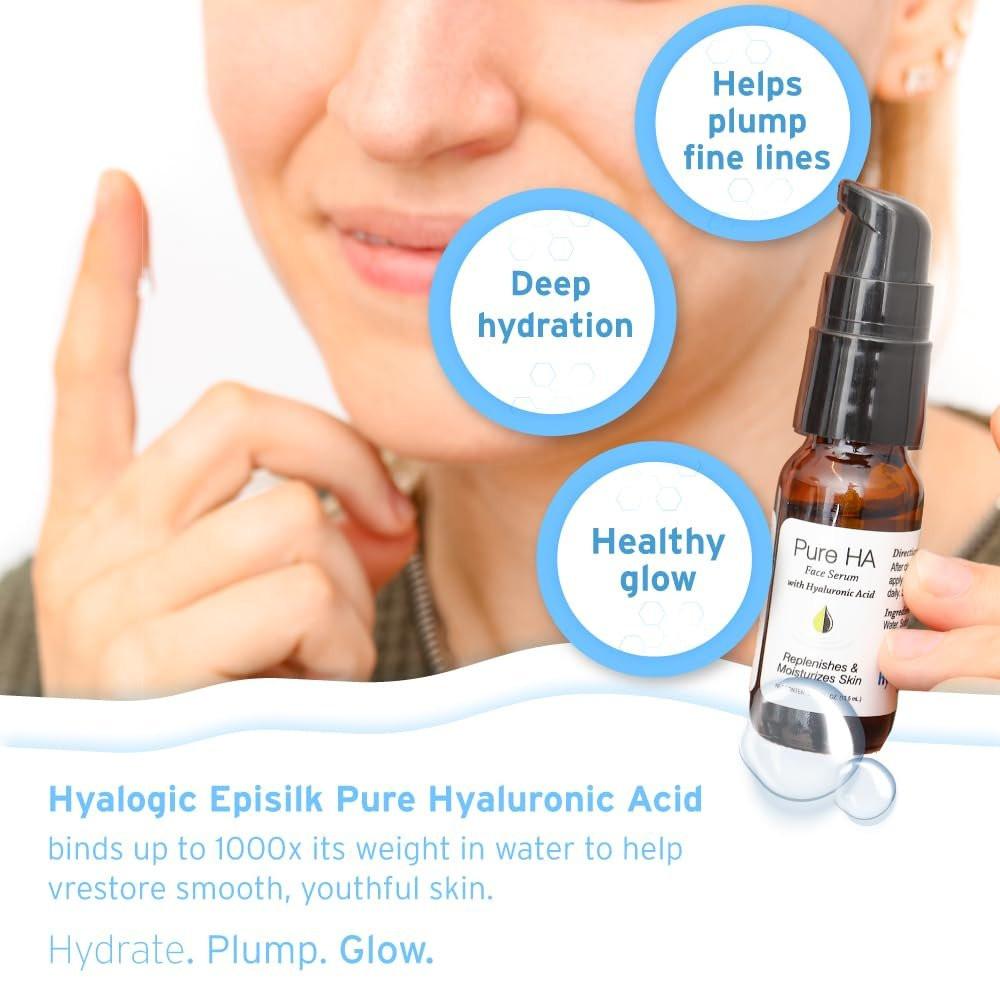 Hyalogic Episilk Pure HA Gesichtsserum – Feuchtigkeitsspendendes Hyaluronsäure-Serum für weiche, hydratisierte Haut – 30 ml