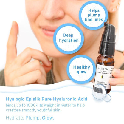 Hyalogic Episilk Pure HA Gesichtsserum – Feuchtigkeitsspendendes Hyaluronsäure-Serum für weiche, hydratisierte Haut – 30 ml