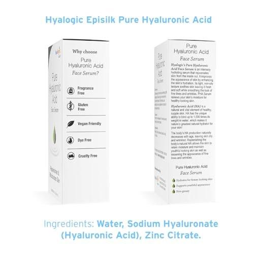 Hyalogic Episilk Pure HA Gesichtsserum – Feuchtigkeitsspendendes Hyaluronsäure-Serum für weiche, hydratisierte Haut – 30 ml