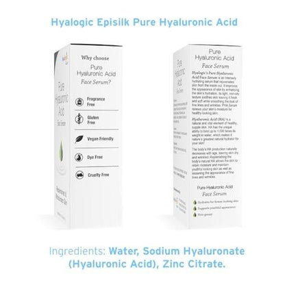Hyalogic Episilk Pure HA Gesichtsserum – Feuchtigkeitsspendendes Hyaluronsäure-Serum für weiche, hydratisierte Haut – 30 ml