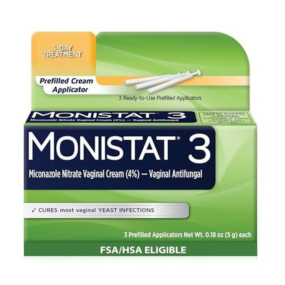 Monistat 3-Tage-Pilzbehandlung für Frauen – Miconazol-Creme, 3 vorgefüllte Applikatoren