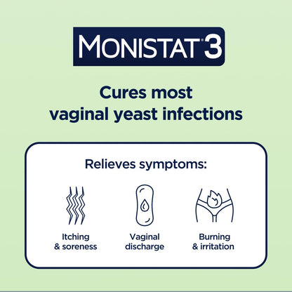 Monistat 3-Tage Vaginalcreme & Zäpfchen gegen Scheidenpilz, 3 Miconazol-Zäpfchen & äußerliche Juckreiz-Linderungscreme (9g Tube) Kombipackung