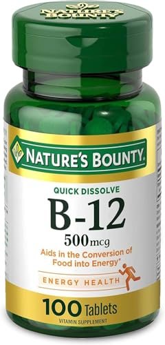 Nature's Bounty Vitamin B-12 500 mcg, 200 Kapseln (2er-Pack)