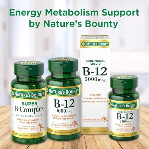 Nature's Bounty Vitamin B-12 500 mcg, 200 Kapseln (2er-Pack)