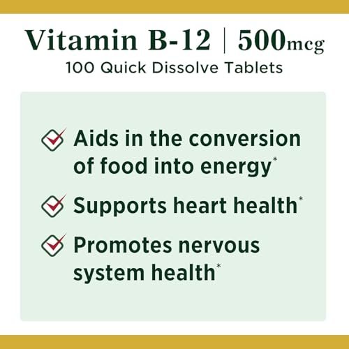 Nature's Bounty Vitamin B-12 500 mcg, 200 Kapseln (2er-Pack)