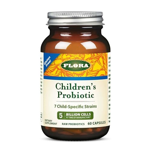 Flora Udo's Choice Kinder-Probiotikum – 7 spezifische Stämme, 5 Milliarden Zellen, für Kinder von 5-15 Jahren, 60 Kapseln