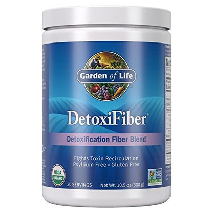 Garden of Life Bioaktive Faserpulver ungesüßt – Detox-Mischung mit Chia, Luzerne & Gerste für pflanzliche Reinigung & Darmgesundheit – Nicht-GVO, glutenfrei, psylliumfrei, vegan, 30 Portionen