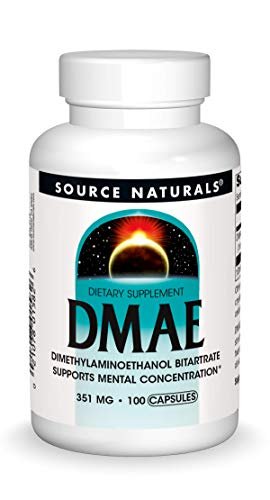 Source Naturals DMAE 351 mg - 100 Kapseln zur Unterstützung der mentalen Konzentration