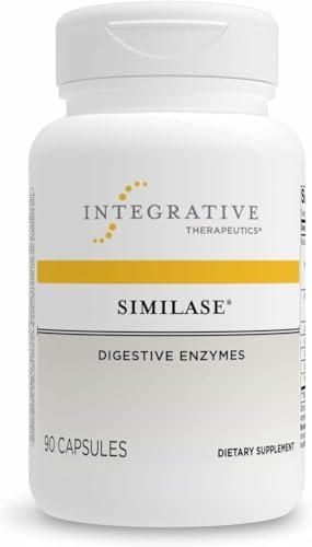 Integrative Therapeutics Similase – Pflanzliches Verdauungsenzym für Erwachsene – Unterstützt Verdauung und Nährstoffaufnahme – Milchfrei & vegan – 90 Kapseln (45 Portionen)