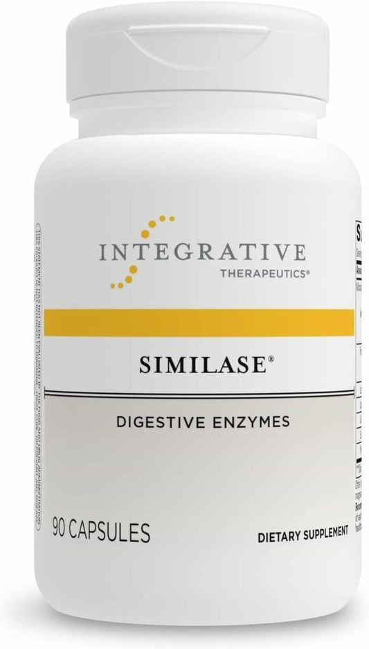 Integrative Therapeutics Similase – Pflanzliches Verdauungsenzym für Erwachsene – Unterstützt Verdauung und Nährstoffaufnahme – Milchfrei & vegan – 90 Kapseln (45 Portionen)
