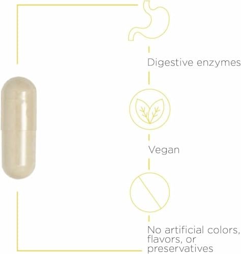 Integrative Therapeutics Similase – Pflanzliches Verdauungsenzym für Erwachsene – Unterstützt Verdauung und Nährstoffaufnahme – Milchfrei & vegan – 90 Kapseln (45 Portionen)