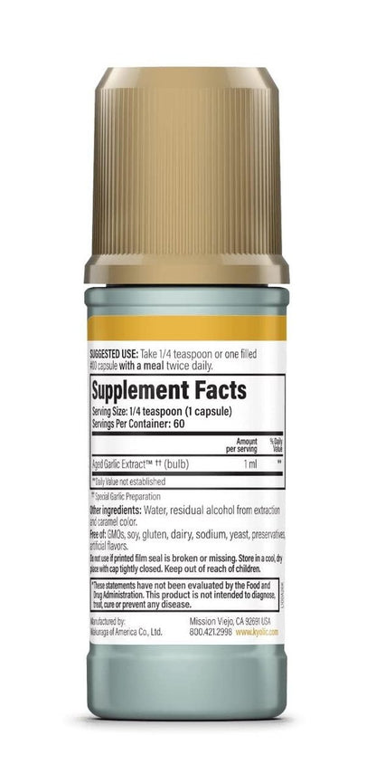 Kyolic Gealterter Knoblauch-Extrakt für die Herz-Kreislauf-Gesundheit*, Flüssig 60 ml