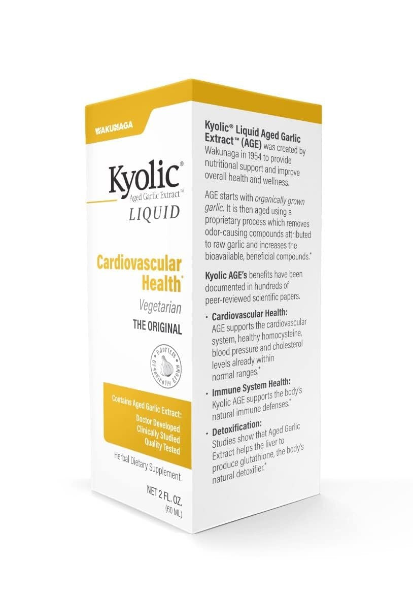 Kyolic Gealterter Knoblauch-Extrakt für die Herz-Kreislauf-Gesundheit*, Flüssig 60 ml