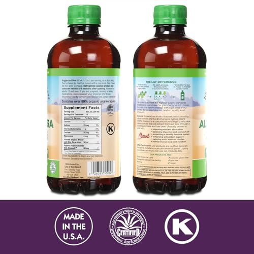 Lily of the Desert Aloe Vera Saft - Ganzes Blatt gefiltertes Aloe Vera Getränk, Nicht-GMO, mit natürlichen Verdauungsenzymen für Darmgesundheit, Magenberuhigung, Wohlbefinden, strahlende Haut, 946 ml mit Gelly-Beutel
