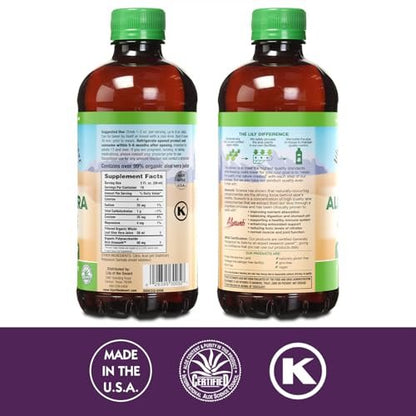 Lily of the Desert Aloe Vera Saft - Ganzes Blatt gefiltertes Aloe Vera Getränk, Nicht-GMO, mit natürlichen Verdauungsenzymen für Darmgesundheit, Magenberuhigung, Wohlbefinden, strahlende Haut, 946 ml mit Gelly-Beutel