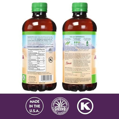 Lily Of The Desert Aloe Vera Gel, Konservierungsmittelfrei - Ganze Blatt Gefiltert, Dickere Konsistenz, Aloe Vera Getränk mit Natürlichen Vitaminen, Verdauungsenzyme für Darmgesundheit, Wohlbefinden, Strahlende Haut, 946 ml
