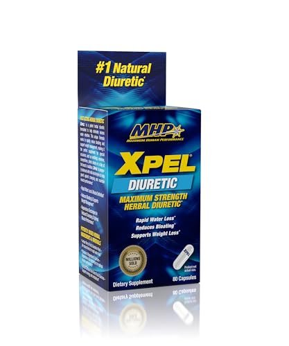Xpel Maximum Strength Diuretic Wasserpillen – 80 Kapseln zur Entwässerung & Gewichtsunterstützung mit Vitamin B6, Kalium & Löwenzahnwurzel