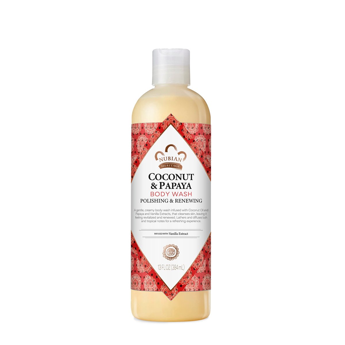 Nubian Heritage Kokosnuss Papaya Körperwaschmittel – Feuchtigkeitsspendend für trockene, stumpfe Haut 355 ml