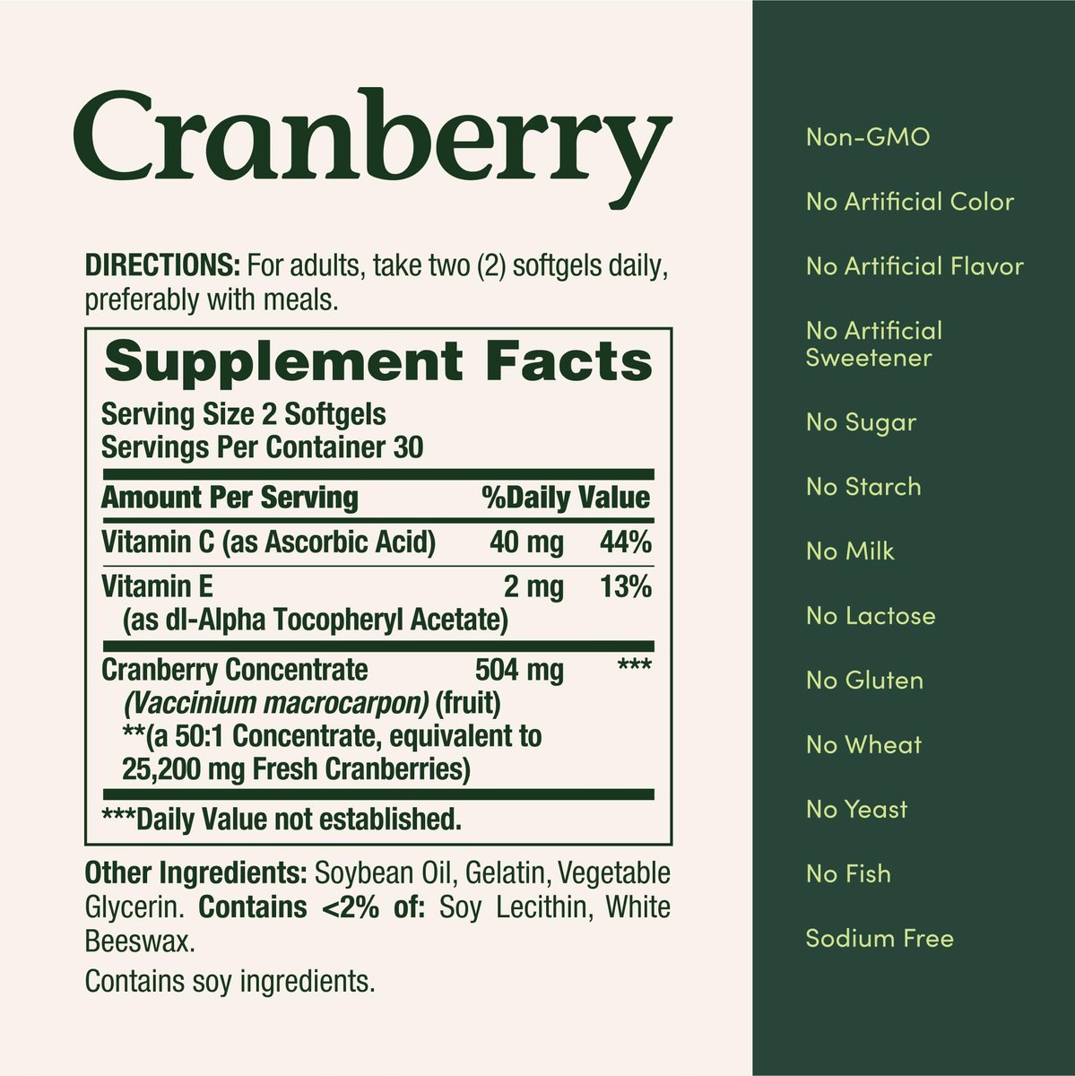 Cranberry Konzentrat mit Vitamin C von Nature's Bounty – Nahrungsergänzungsmittel für Harnwegs- und Immunsystem – 25200 mg, 60 Rapid Release Softgels