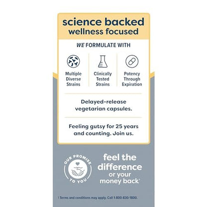 Renew Life Probiotic 50 Plus – Tägliche Unterstützung für Verdauung, Immunsystem und Harnwege, 30 Milliarden KBE, 30 Kapseln
