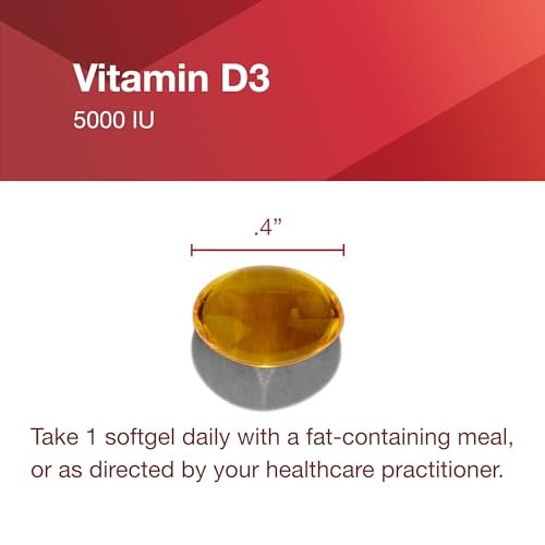 PROTOCOL FOR LIFE BALANCE - Vitamin D3 5000 IE (Hochdosiert) Unterstützt Kalziumaufnahme, Knochen- und Zahngesundheit, Immunsystem, Nervensystem und kognitive Funktion - 120 Softgels