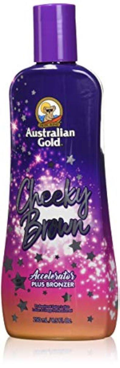 Australian Gold CHEEKY BROWN Bräunungsbeschleuniger mit natürlichen Bronzern, Solariumlotion 8,5 oz