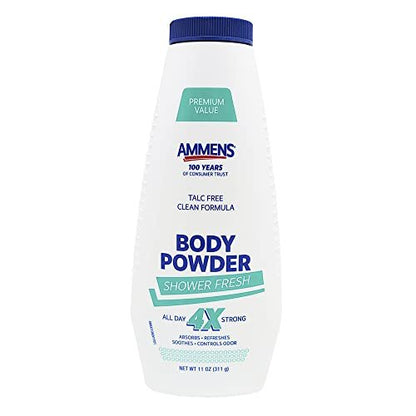 Ammens Powder Shower Fresh 11 oz – Deodorant Puderfrisch für Damen, Herren und Kinder